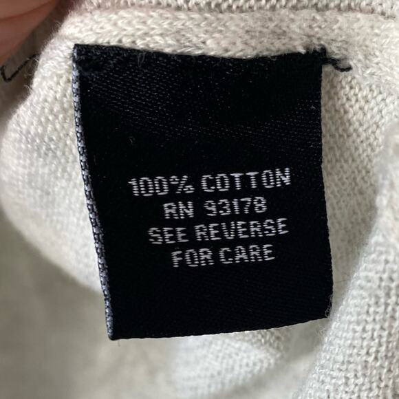 Magaschoni Women's Lightweight Distressed Cotton Sweater Cream Beige Size Small - Picture 4 of 5